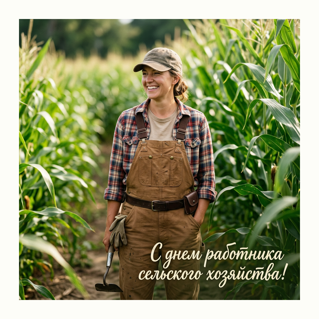 Открытки: День работника сельского хозяйства — Фотореализм