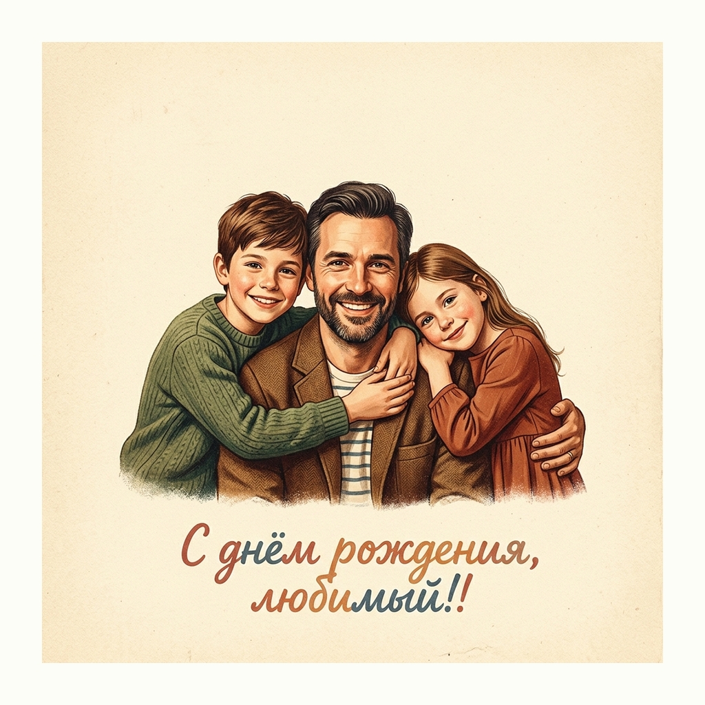 Открытки мужу — Ретро