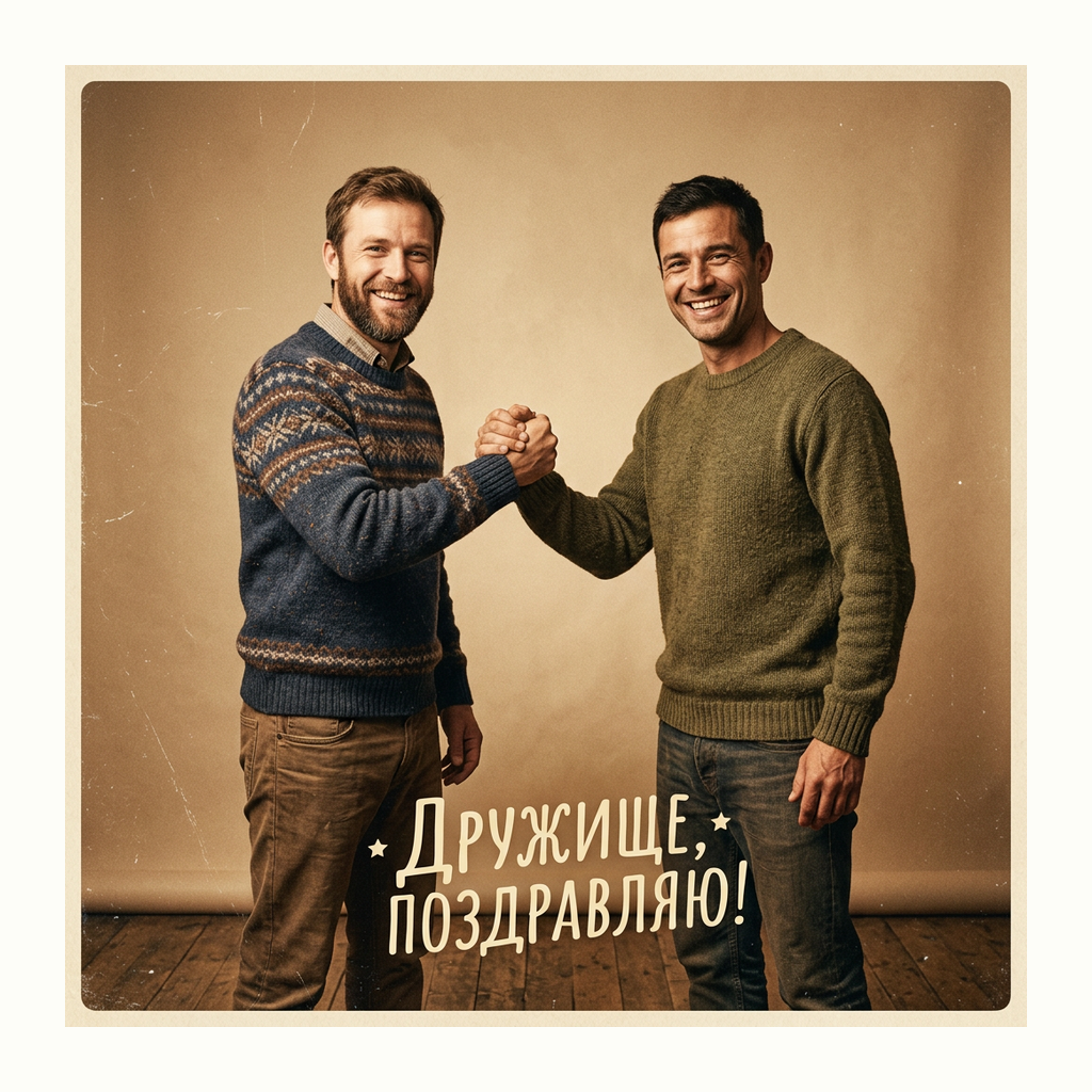 Открытки другу — Ретро