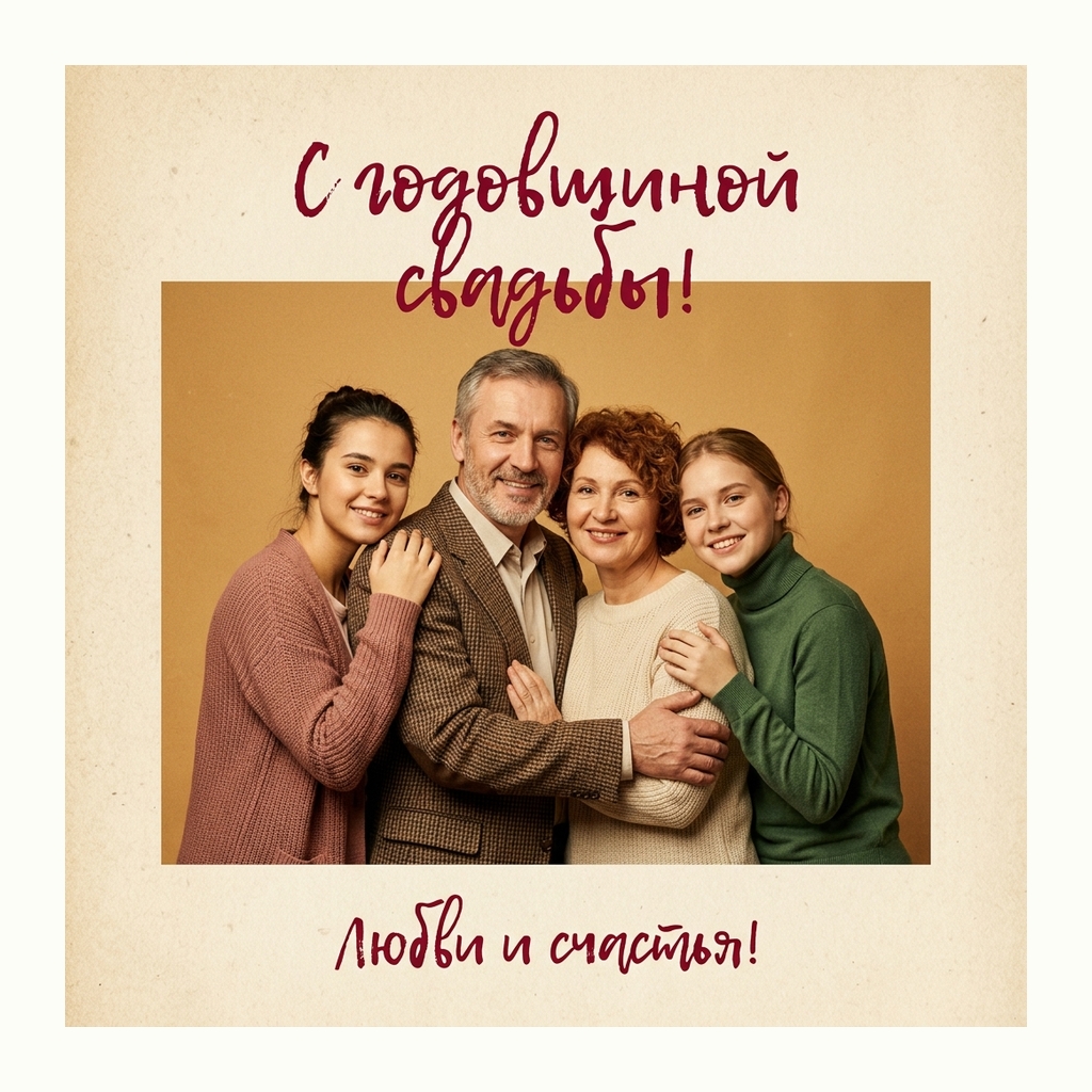 Открытки: Годовщина свадьбы — Ретро