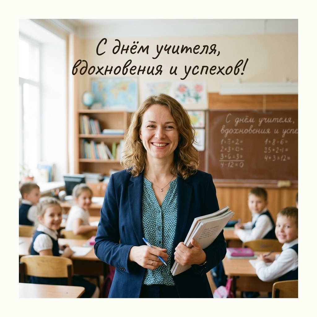 Открытки: День учителя — Фотореализм