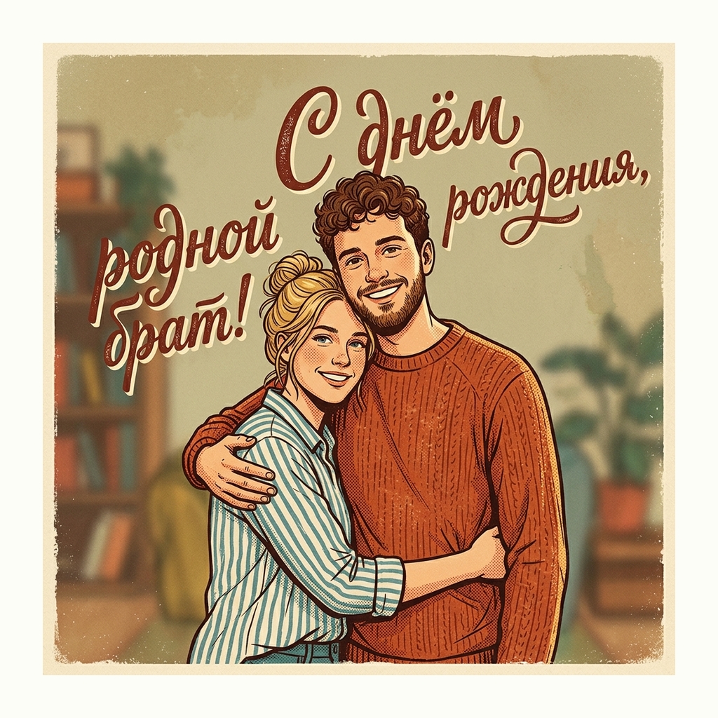 Открытки брату — Ретро