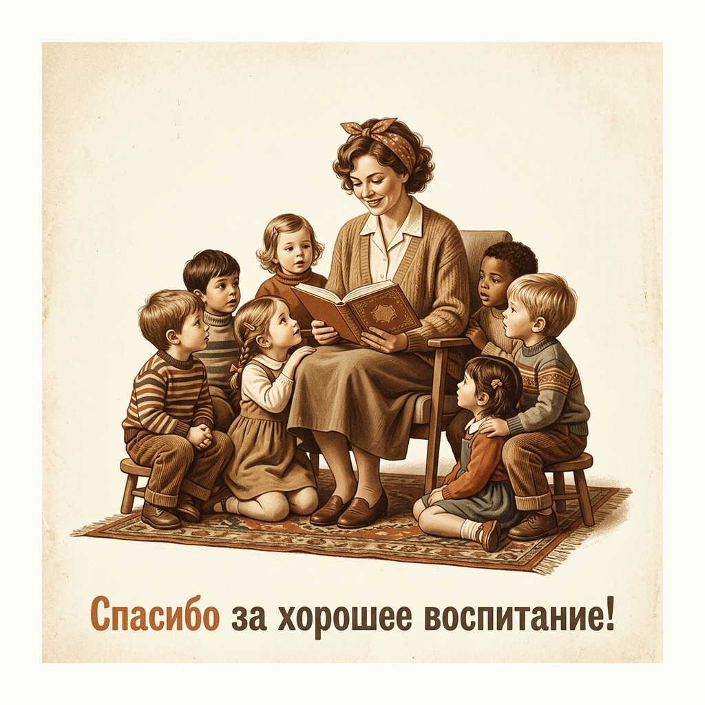Открытки воспитателю — Ретро