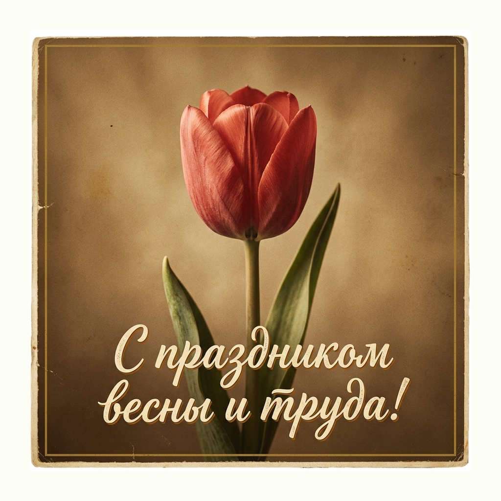 Открытки: Праздник весны и труда — Ретро
