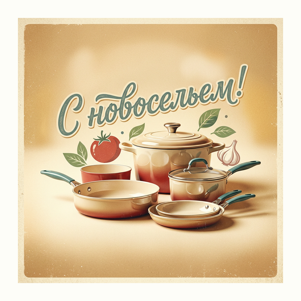 Открытки: Новоселье — Ретро