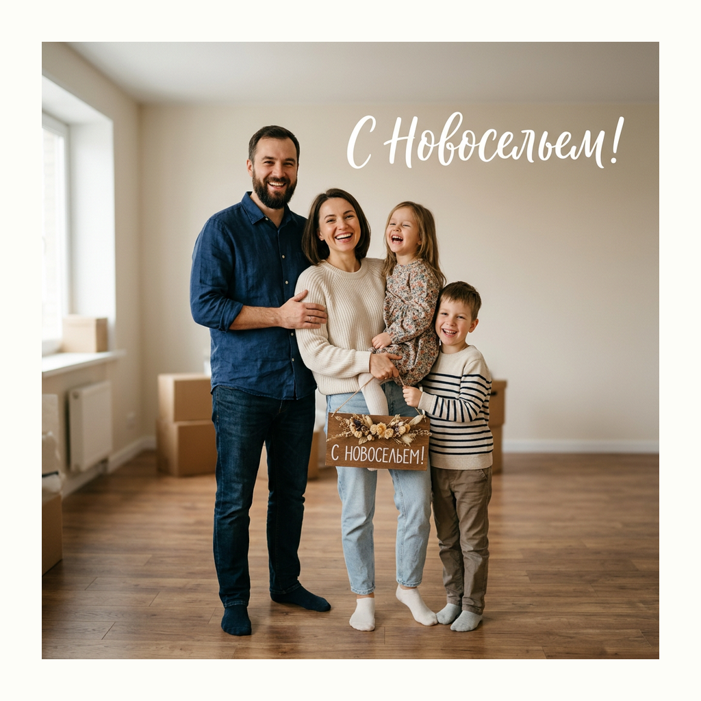 Открытки: Новоселье — Фотореализм