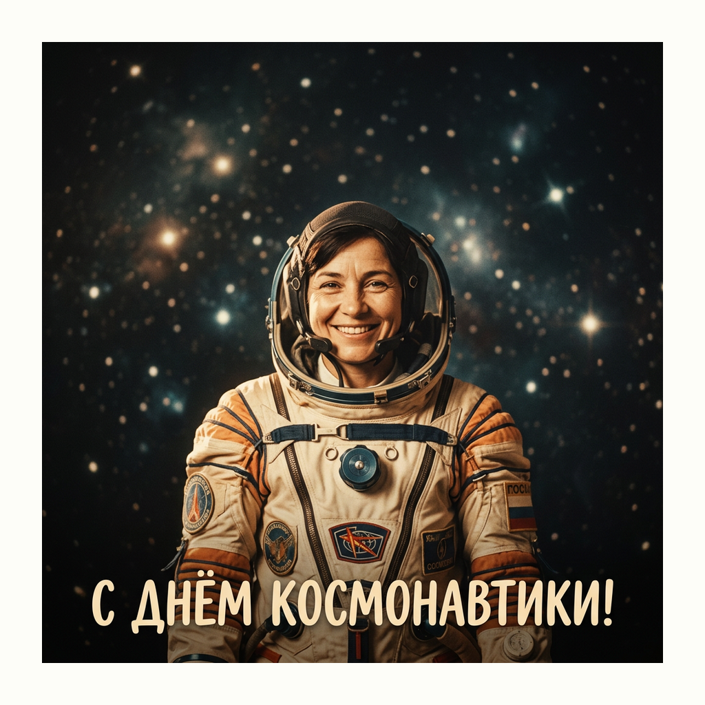 Открытки: День космонавтики — Ретро