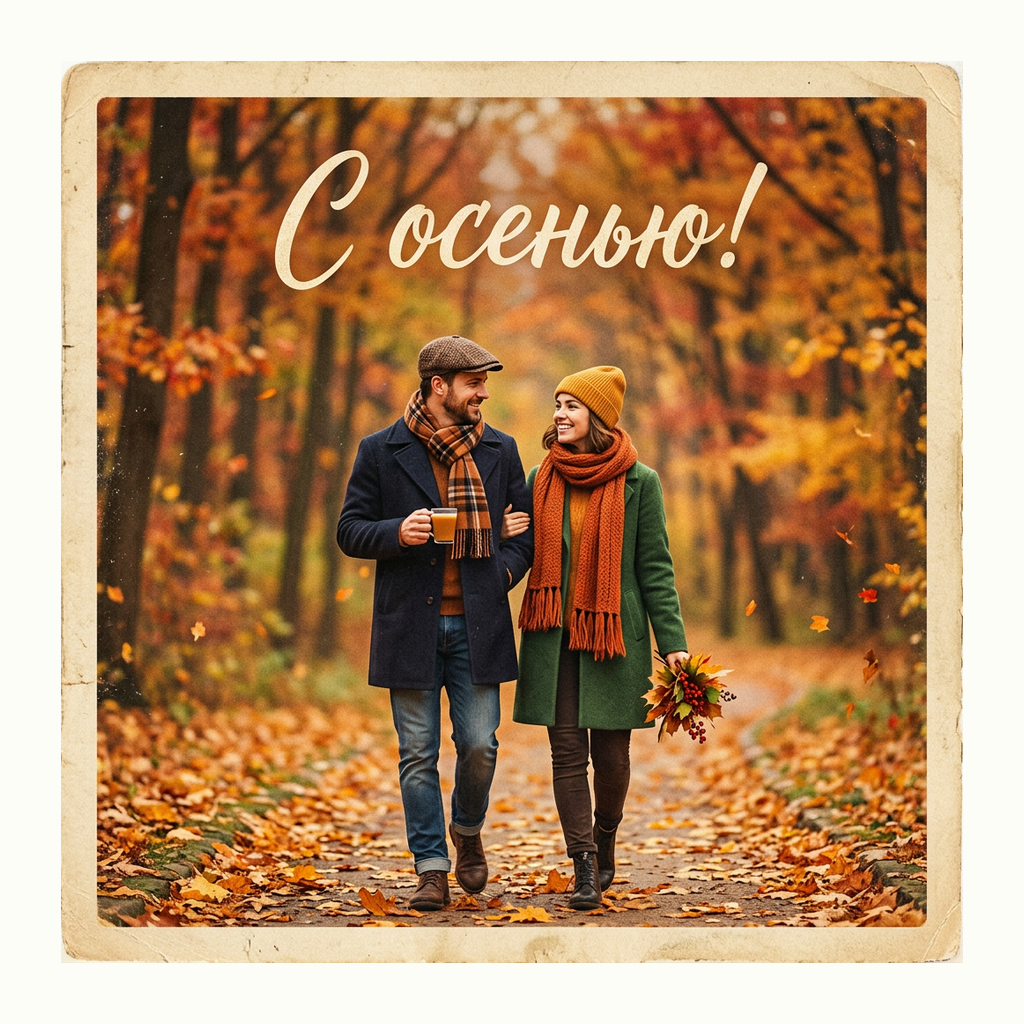 Осенние открытки — Ретро