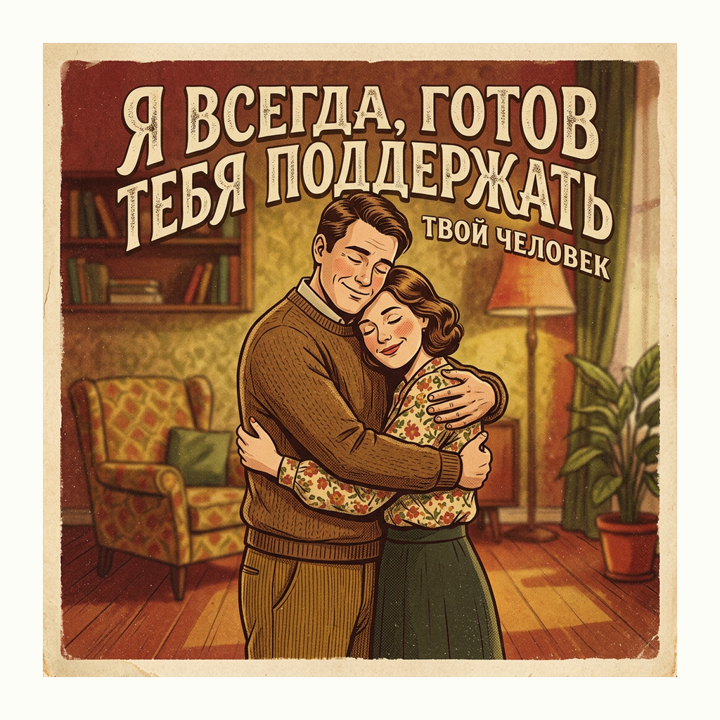 Открытки: Поддержка в трудный момент — Ретро
