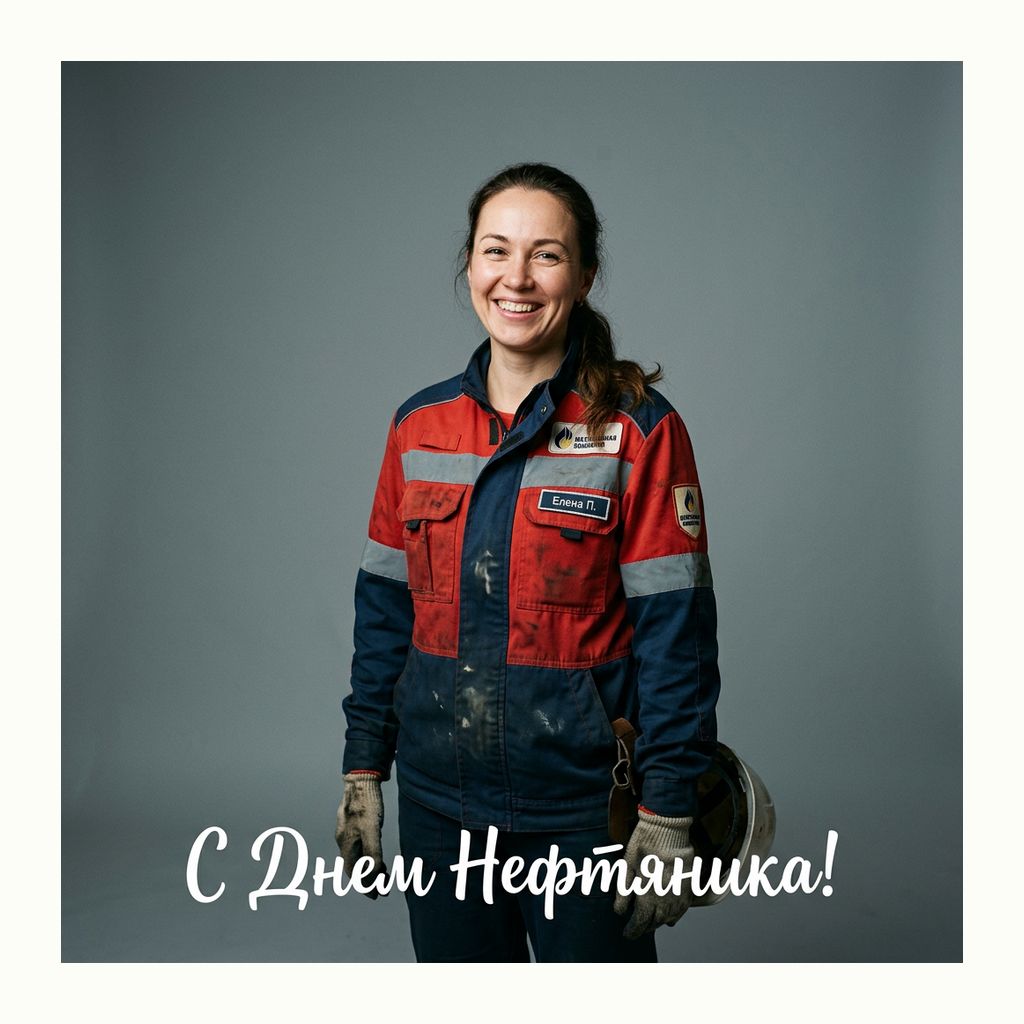 Открытки: День нефтяника — Фотореализм