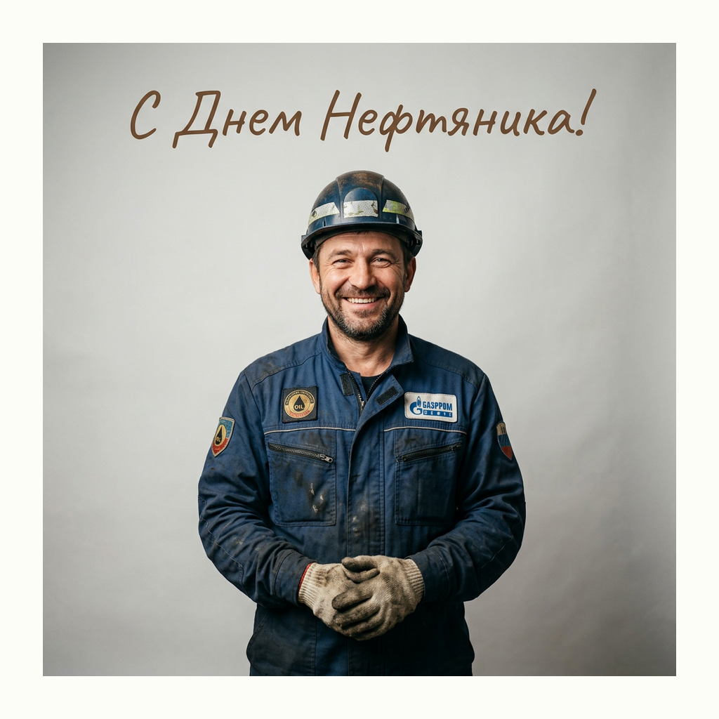 Открытки: День нефтяника — Фотореализм