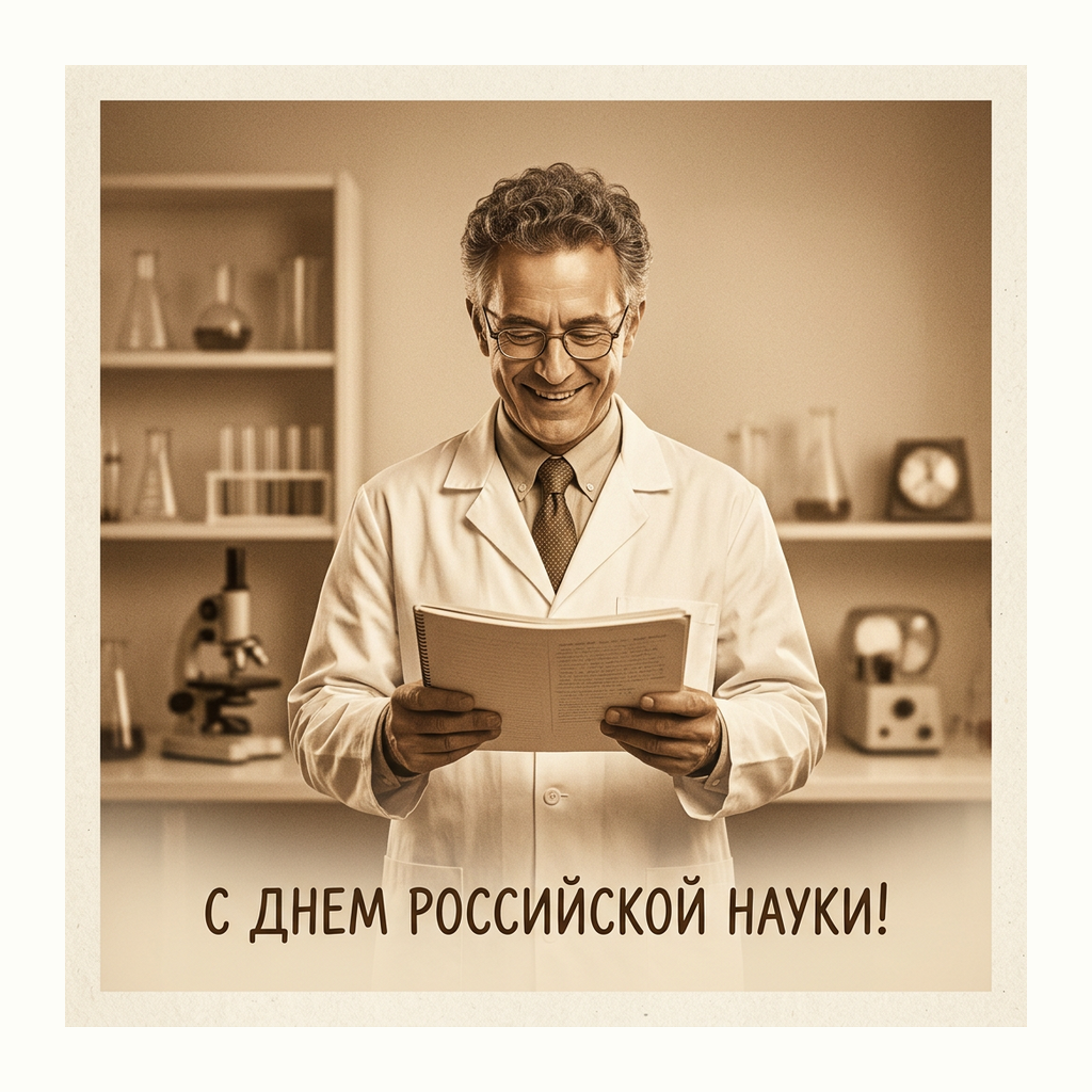 Открытки: День российской науки — Ретро