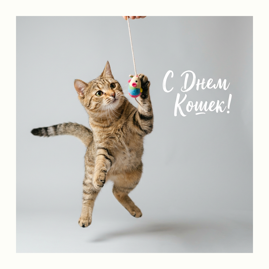 Открытки: День кошек — Фотореализм