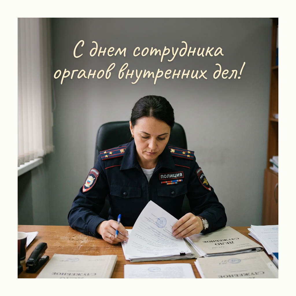 Открытки: День сотрудника органов внутренних дел — Фотореализм