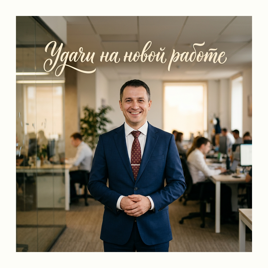 Открытки: Удачи на новой работе — Фотореализм