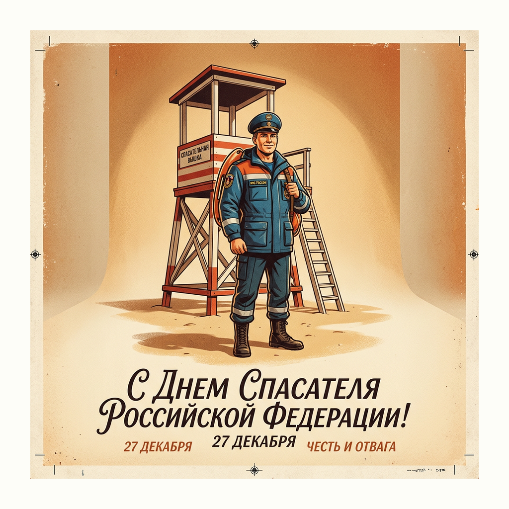 Открытки: День спасателя Российской Федерации — Ретро