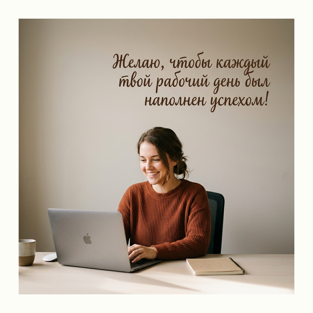 Открытки: Поздравление коллеге — Фотореализм