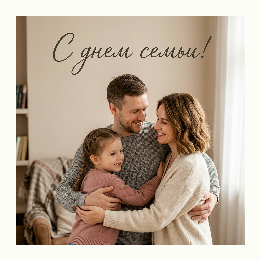 Открытки: День семьи — Фотореализм