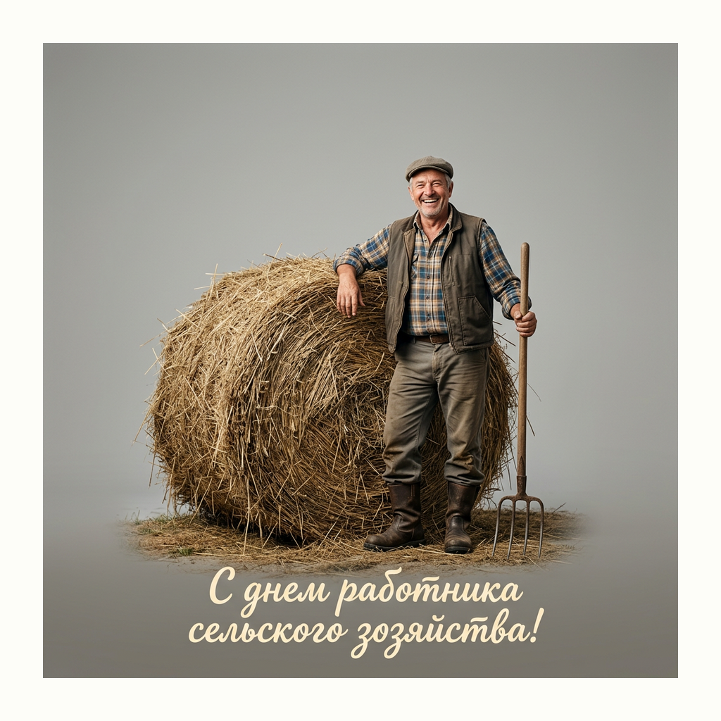 Открытки: День работника сельского хозяйства — Фотореализм
