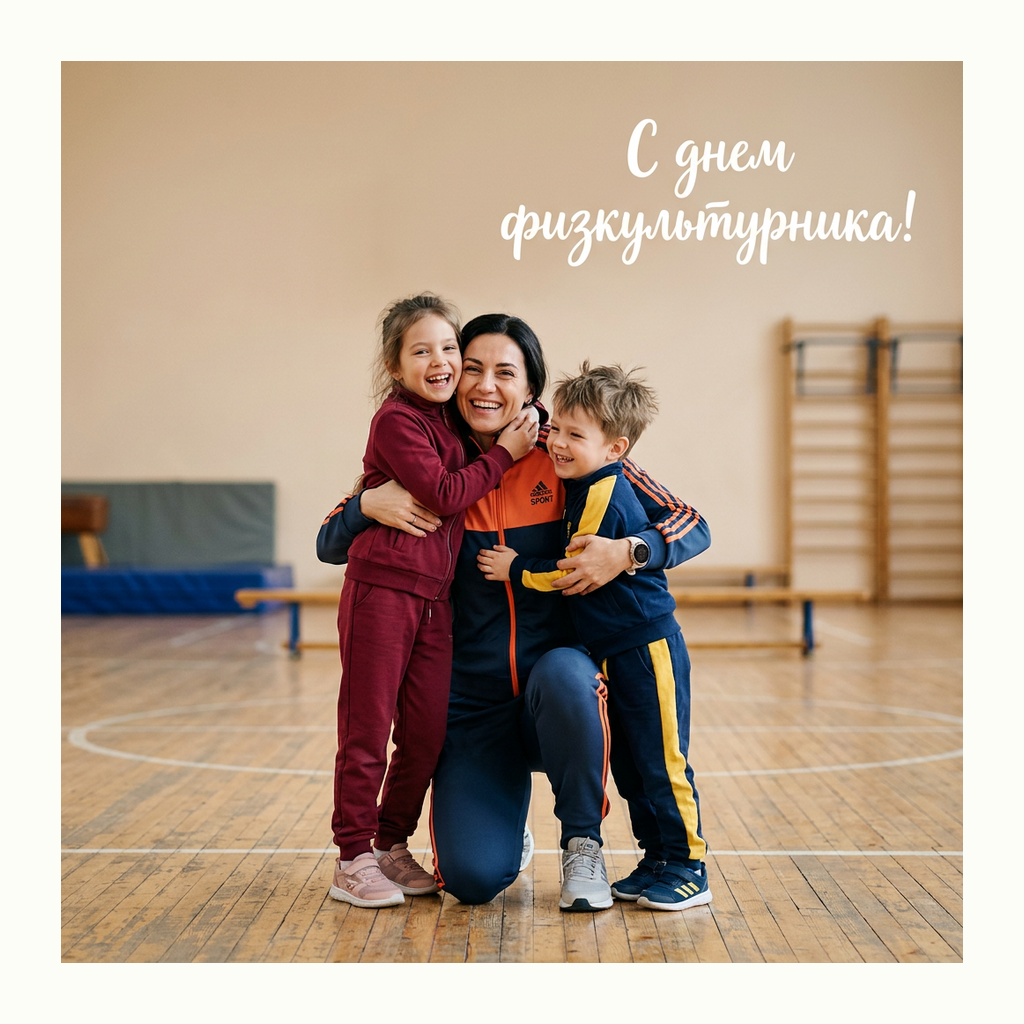 Открытки: День физкультурника — Фотореализм