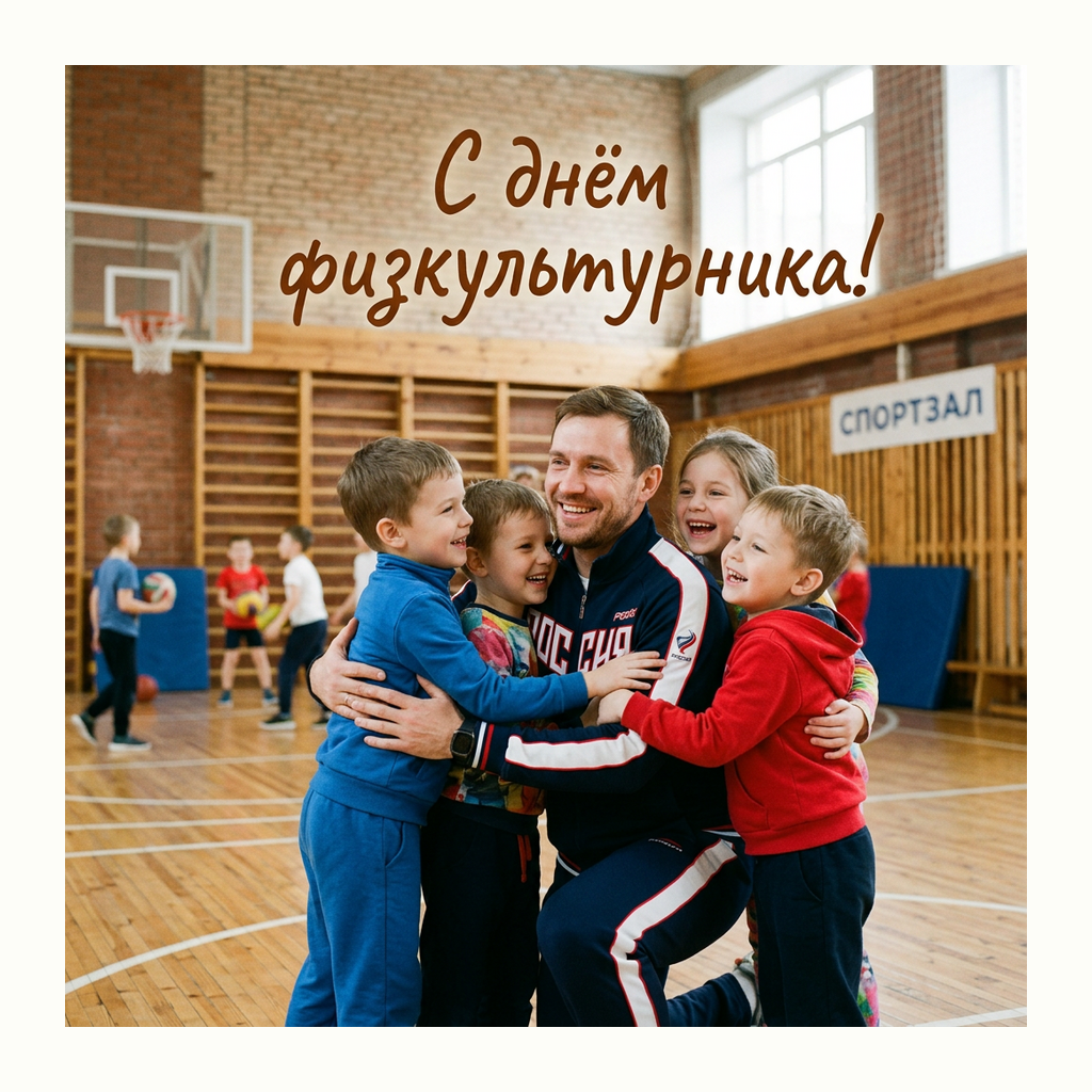 Открытки: День физкультурника — Фотореализм