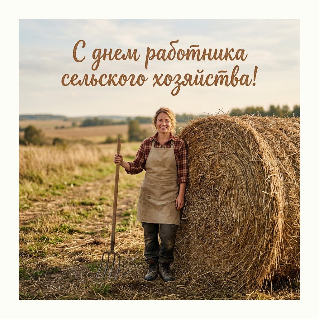 Открытки: День работника сельского хозяйства — Фотореализм